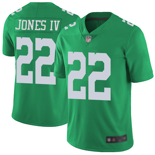 Men Philadelphia Eagles #22 Sidney Jones Limited Green Rush Vapor Untouchable NFL Jersey Football->philadelphia eagles->NFL Jersey